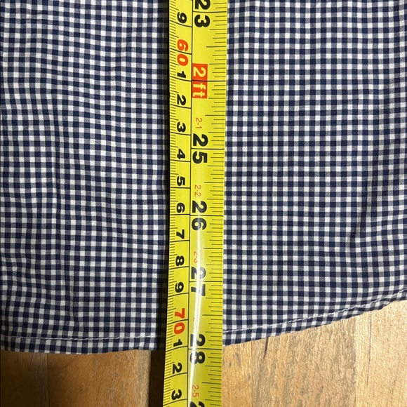 Fred Perry Navy and White Checkered Button Down Shirt - Picture 8 of 9